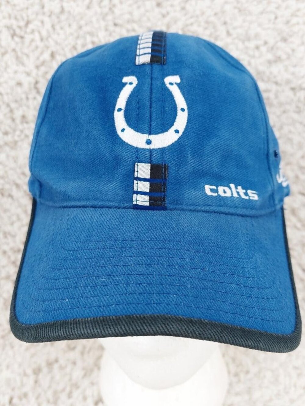 Logo Athletic x Indianapolis Colts Strap-Back Cap Hat, NFL Pro-Line, Embroidered